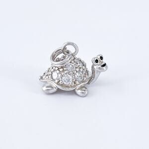 Vintage Sterling Silver 925 Turtle Pendant Charm | Dainty Animal Jewelry